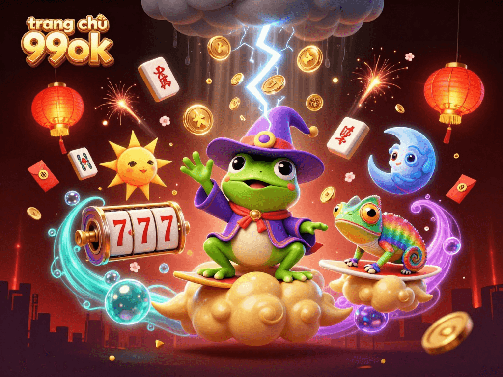 Engage with the exciting universe of trang chủ 99ok amidst a vibrant cascade of casino visuals.
