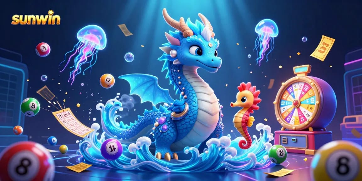 Experience thrilling gameplay with sunwin's vibrant lottery scene featuring dragon and knight characters!
