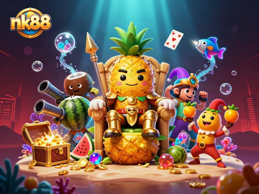 Experience thrilling gameplay at nk88 with vibrant casino characters and dynamic slot elements.