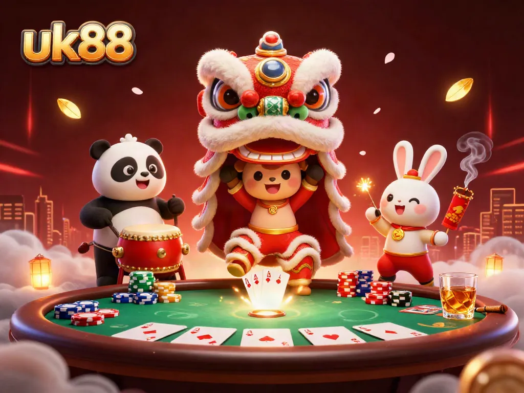 Engage with uk88's vibrant casino scene featuring dynamic characters and gaming elements.