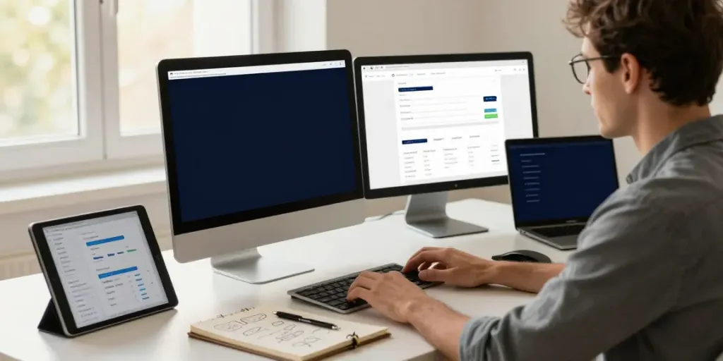 Professional workspace illustrating instant indexing optimization process.