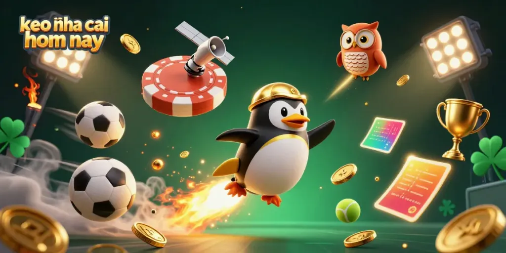 Engage with today's odds and betting strategies on keo nha cai hom nay illustrated in a dynamic casino-themed design.