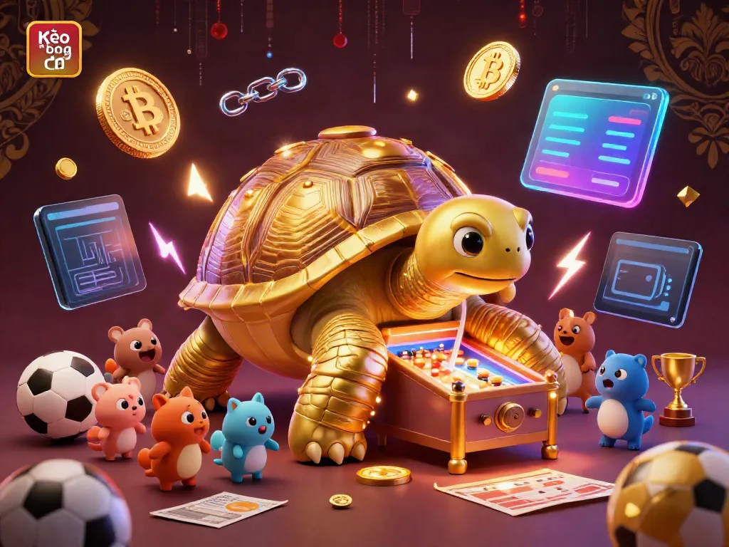 Experience the thrill of Kèo bóng đá with a 3D tortoise pinball and dynamic sports elements!