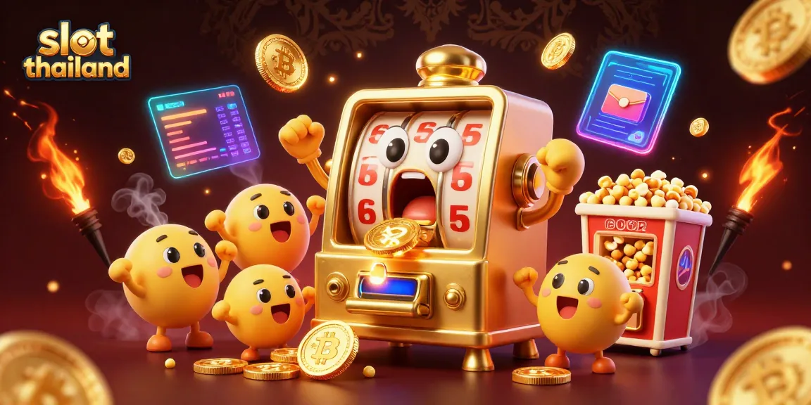 Spin and win big with slot thailand as the golden slot machine celebrates its jackpot.