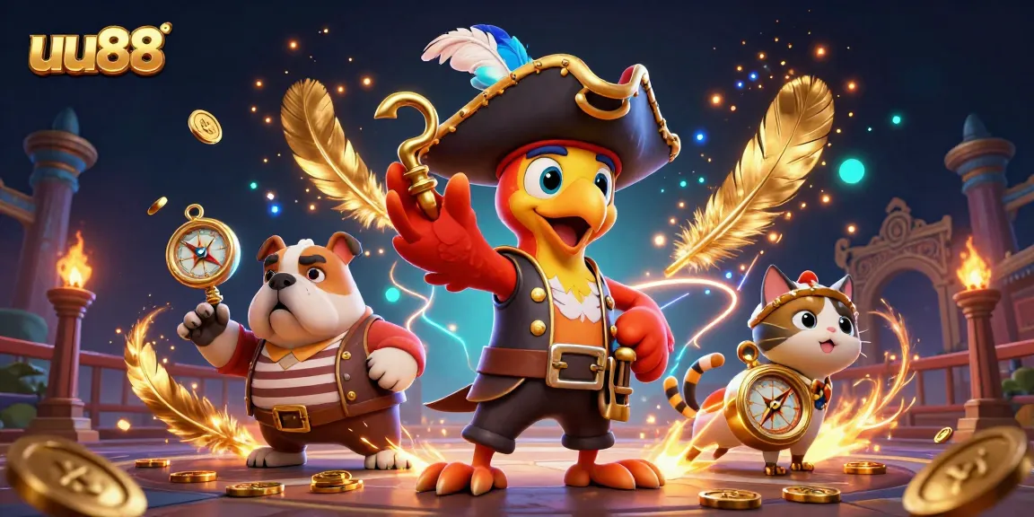 Engage with thrilling gameplay at uu88, featuring a vibrant pirate-themed casino world.