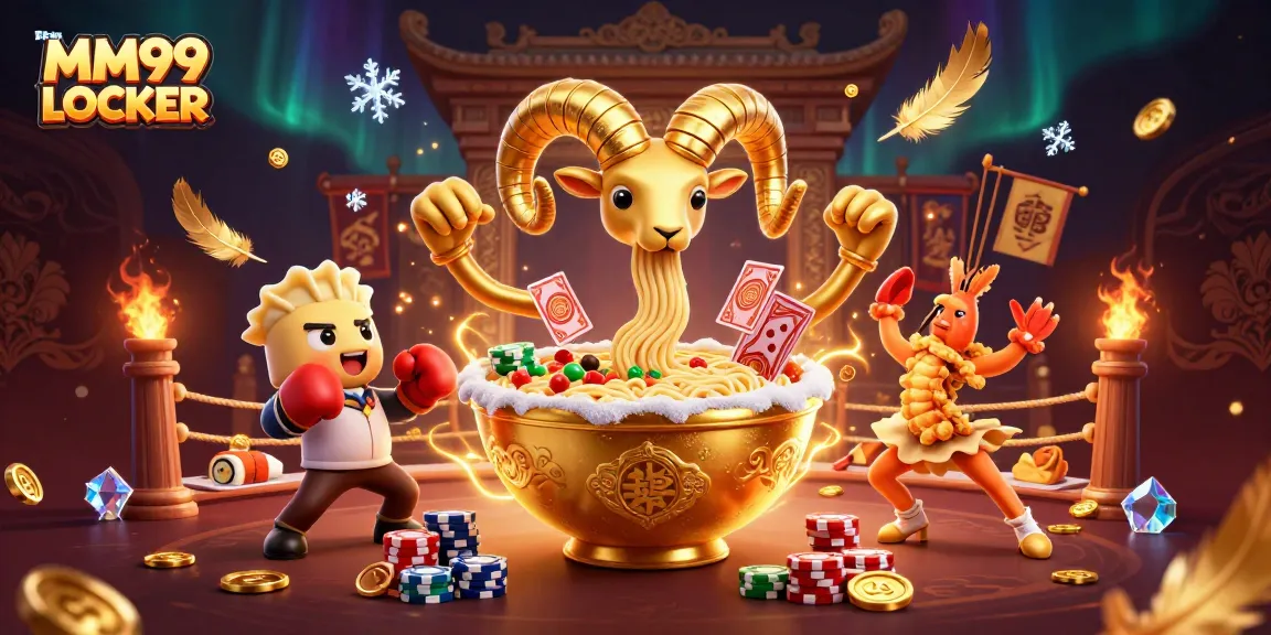 Experience the thrilling MM99 LOCKER gaming scene with animated characters in a dazzling casino atmosphere.