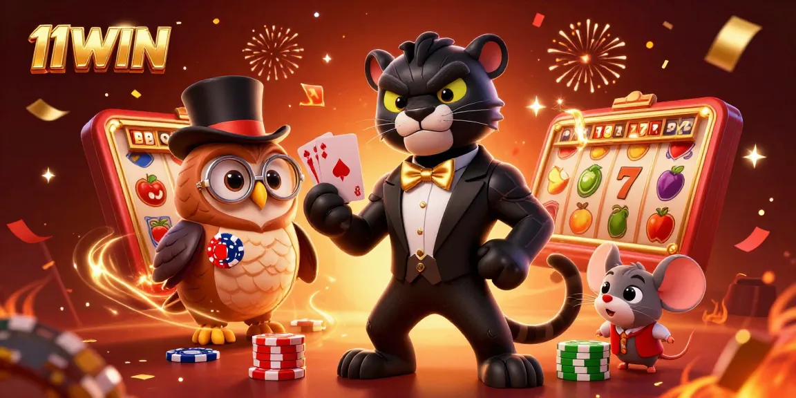 Experience exciting gameplay at 11WIN, featuring vibrant characters and dynamic slot machines.