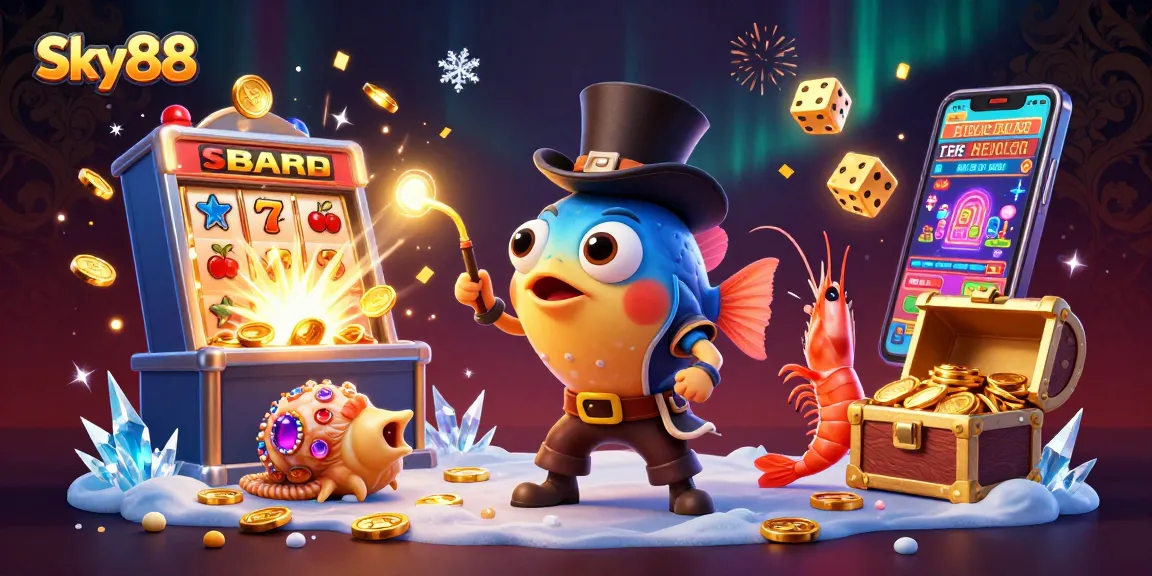 Sky88 features dynamic gameplay with a thrilling jackpot explosion among colorful casino elements.