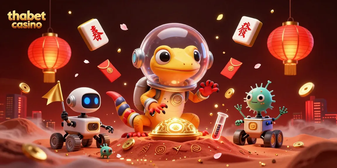 Engage with thabet casino's exciting games in a vibrant, dynamic scene of alien adventure.