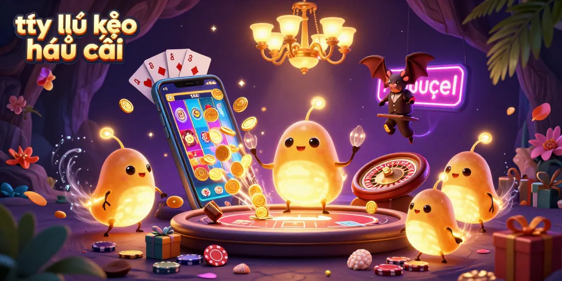 Experience vibrant betting excitement with tỷ lệ kèo nhà cái, as glowworms illuminate a dynamic casino scene.