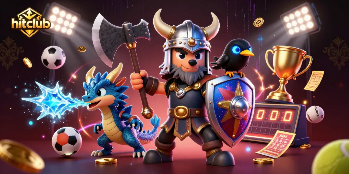 hitclub features a Viking wolf, fierce dragon, and raven in an engaging casino scene.